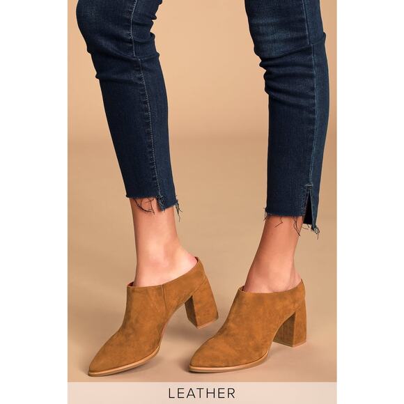 Sbicca Morrow Whiskey Suede Leather Pointed-Toe Mules Sz 6 Womens Shoe MSRP $130 - Picture 3 of 5